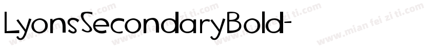 LyonsSecondaryBold字体转换