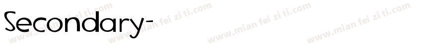 Secondary字体转换