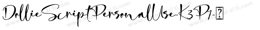 DollieScriptPersonalUse-K3P7字体转换