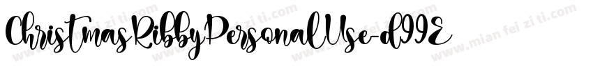 ChristmasRibbyPersonalUse-d99EK字体转换