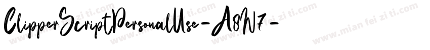 ClipperScriptPersonalUse-A8W7字体转换