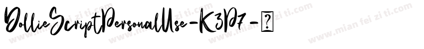DollieScriptPersonalUse-K3P7字体转换