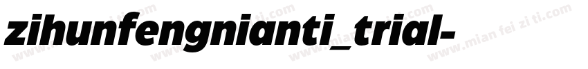 zihunfengnianti_trial字体转换