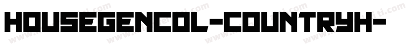 HouseGenCol-Countryh字体转换