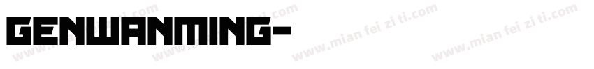 genwanming字体转换