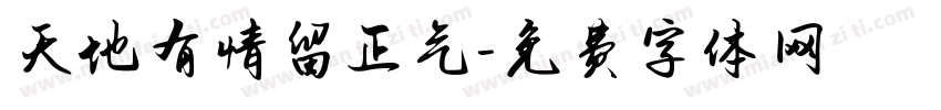 天地有情留正气字体转换