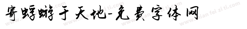 寄蜉蝣于天地字体转换