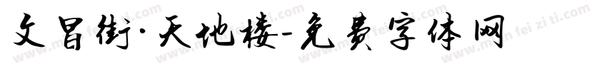 文昌街·天地楼字体转换