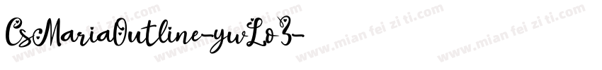 CsMariaOutline-ywLo3字体转换
