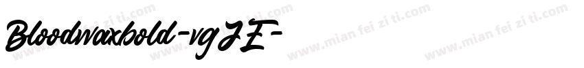 Bloodwaxbold-vgJE字体转换