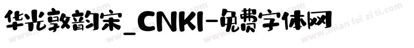 华光敦韵宋_CNKI字体转换