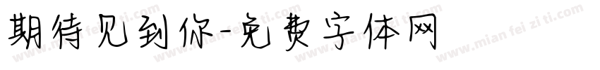 期待见到你字体转换
