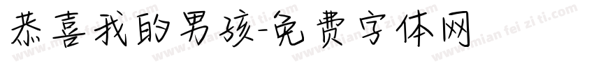 恭喜我的男孩字体转换