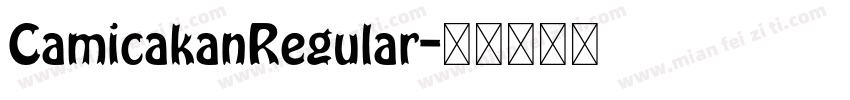 CamicakanRegular字体转换