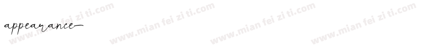 appearance字体转换