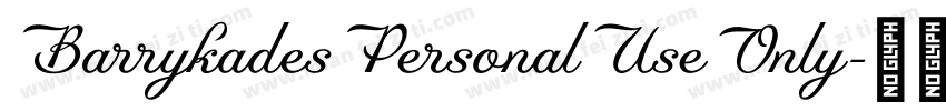 BarrykadesPersonalUseOnly字体转换