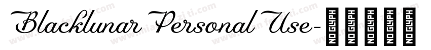 BlacklunarPersonalUse字体转换