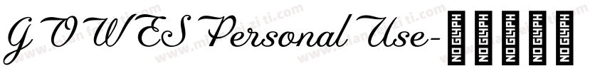 GOWESPersonalUse字体转换