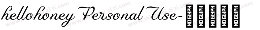 hellohoneyPersonalUse字体转换