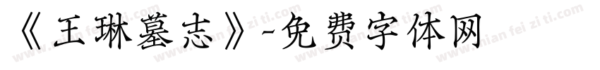 《王琳墓志》字体转换