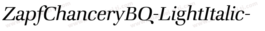 ZapfChanceryBQ-LightItalic字体转换