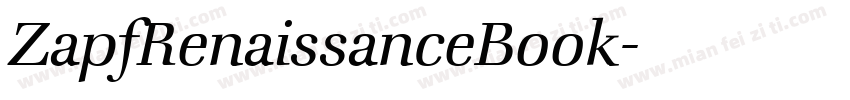 ZapfRenaissanceBook字体转换