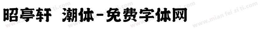 昭亭轩沄潮体字体转换