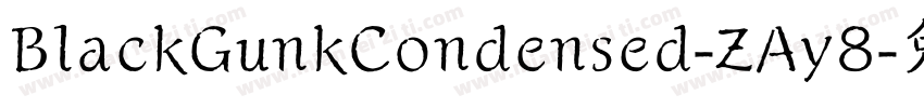 BlackGunkCondensed-ZAy8字体转换