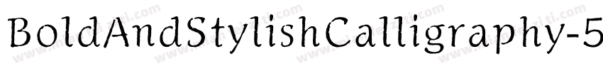 BoldAndStylishCalligraphy-5RE8字体转换