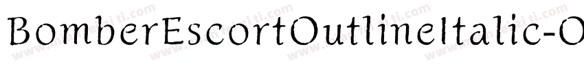 BomberEscortOutlineItalic-OVAW8字体转换