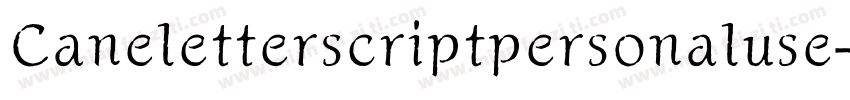 Caneletterscriptpersonaluse-xGz8字体转换
