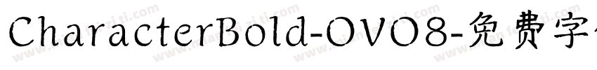 CharacterBold-OVO8字体转换
