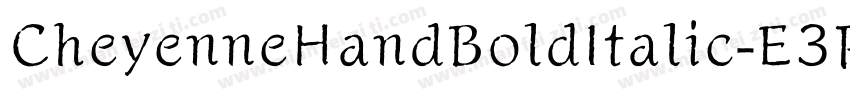CheyenneHandBoldItalic-E3P8字体转换