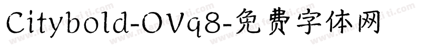 Citybold-OVq8字体转换