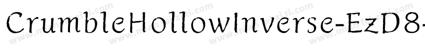 CrumbleHollowInverse-EzD8字体转换