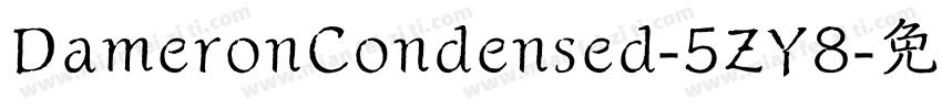 DameronCondensed-5ZY8字体转换