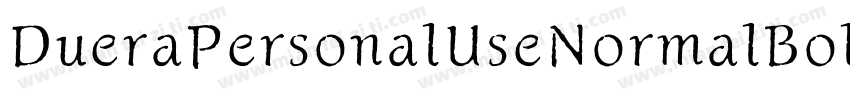 DueraPersonalUseNormalBold-Z5v8字体转换