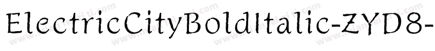ElectricCityBoldItalic-ZYD8字体转换