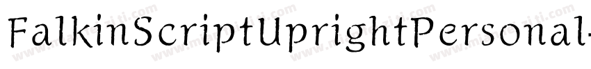 FalkinScriptUprightPersonal-ZXL8字体转换