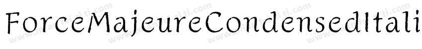 ForceMajeureCondensedItalic-ZDd8字体转换