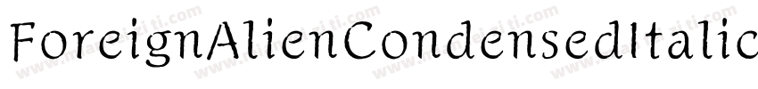 ForeignAlienCondensedItalic-YzEq8字体转换