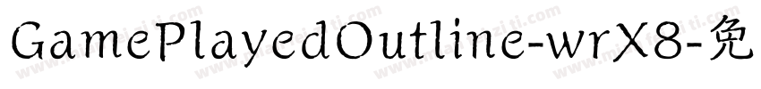 GamePlayedOutline-wrX8字体转换