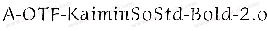 A-OTF-KaiminSoStd-Bold-2.otf字体转换