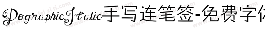 PographicItalic手写连笔签字体转换
