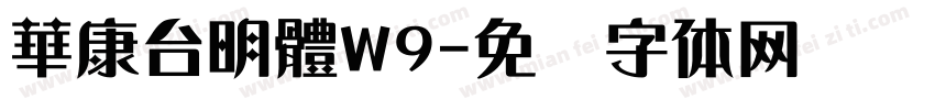 華康台明體W9字体转换