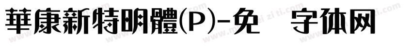 華康新特明體(P)字体转换