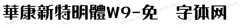 華康新特明體W9字体转换