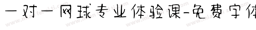 一对一网球专业体验课字体转换
