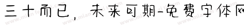 三十而已，未来可期字体转换