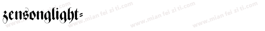 zensonglight字体转换
